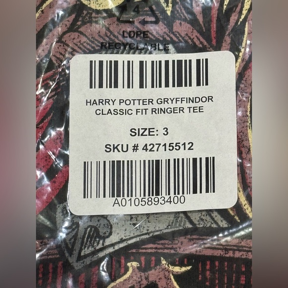 NWT Torrid Harry Potter Gryffindor classic fit ringer t-shirt size 2X and 3X - Picture 6 of 8